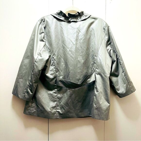 Christopher Banks, extra large metallic silver cropped evening jacket - Picture 2 of 10